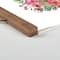 Home Where Heart Is Flower Balloon Teak Hanging Canvas Wall Art